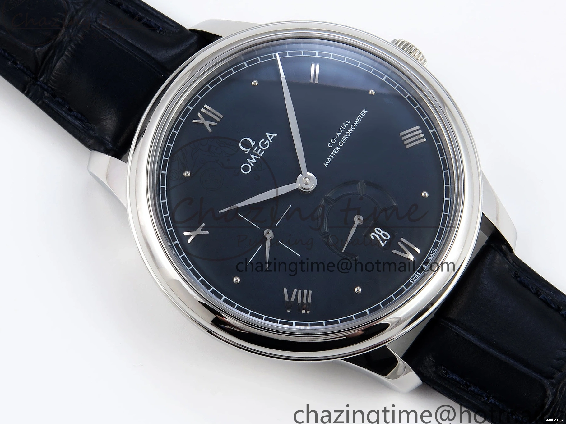 0105 De Ville Power Reserve SS MKF 1:1 Best Edition Black Dial on Black Leather Strap A Packable 7744